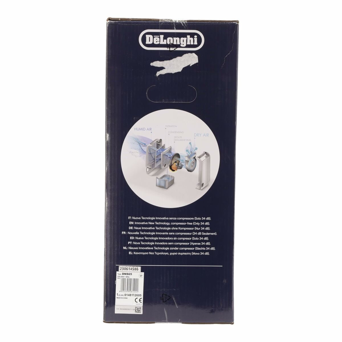 Dehumidifier DeLonghi DNS65 White