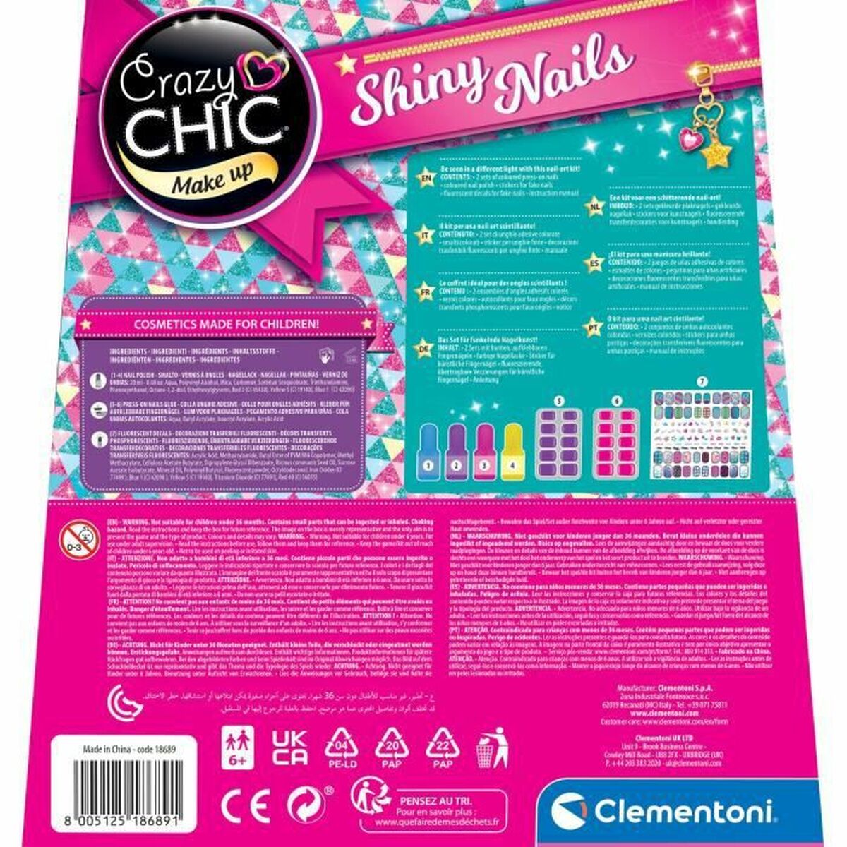Children’s Make-up Set Clementoni 18689 Rose