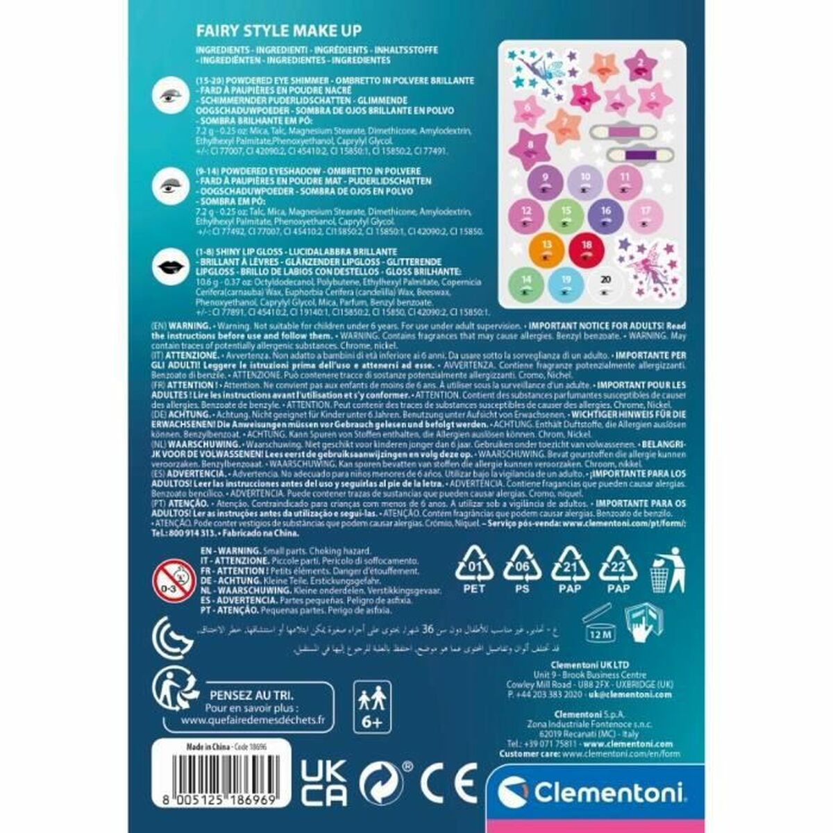 Children’s Make-up Set Clementoni Crazy Chic