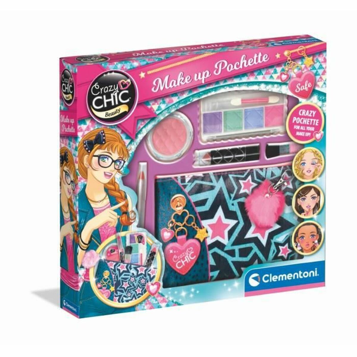 Children’s Make-up Set Clementoni Crazy Chic Multicolour