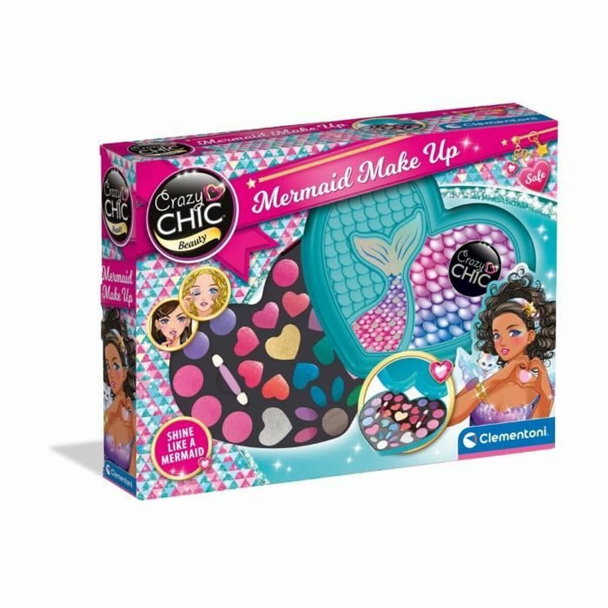 Children’s Make-up Set Clementoni Crazy Chic Beauty Mermaid Make up