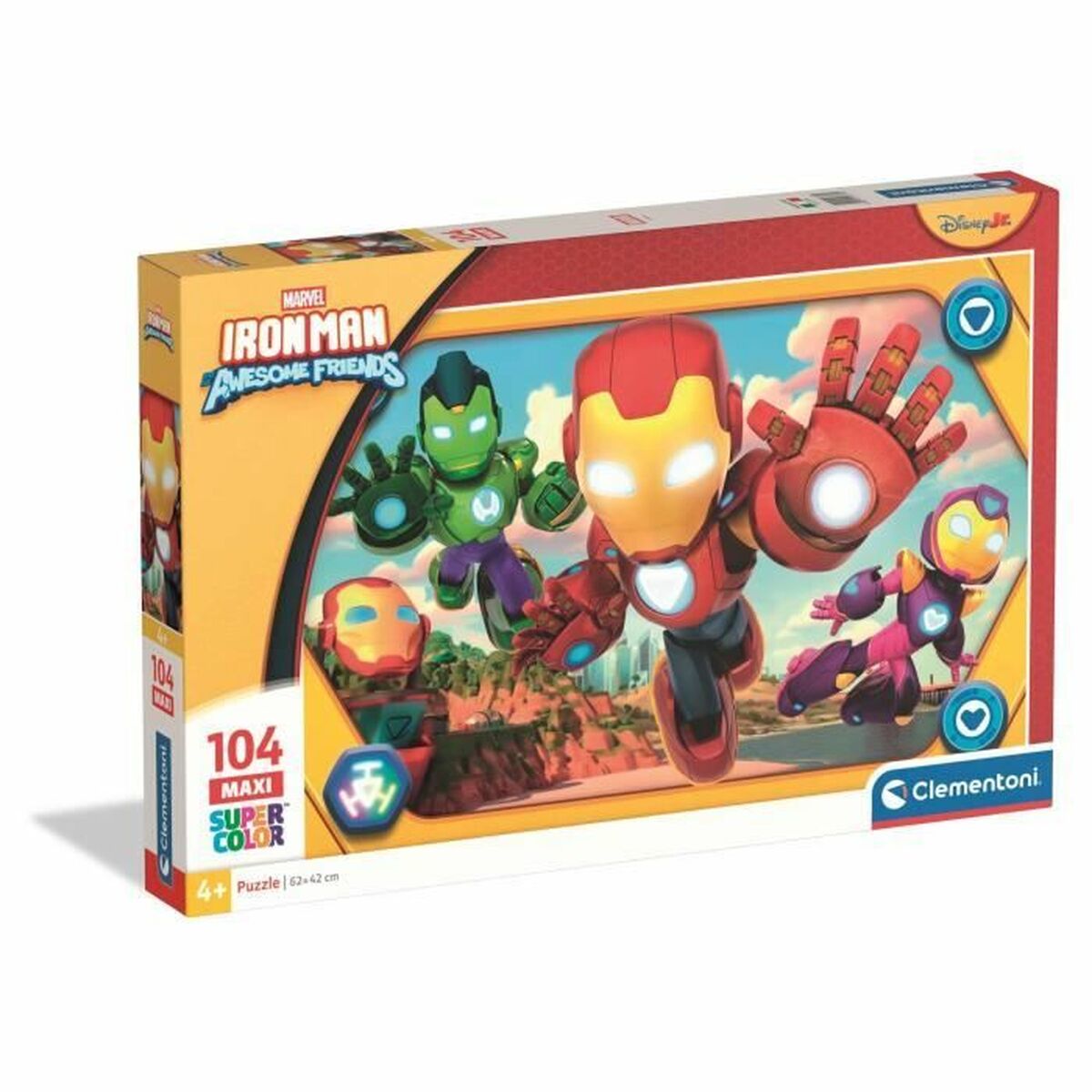 Puzzle Clementoni Maxi – Iron Man and his awesome friends 62 x 42 cm 104 Pieces Puzzle Clementoni Maxi – Iron Man and his awesome friends 62 x 42 cm 104 Pieces