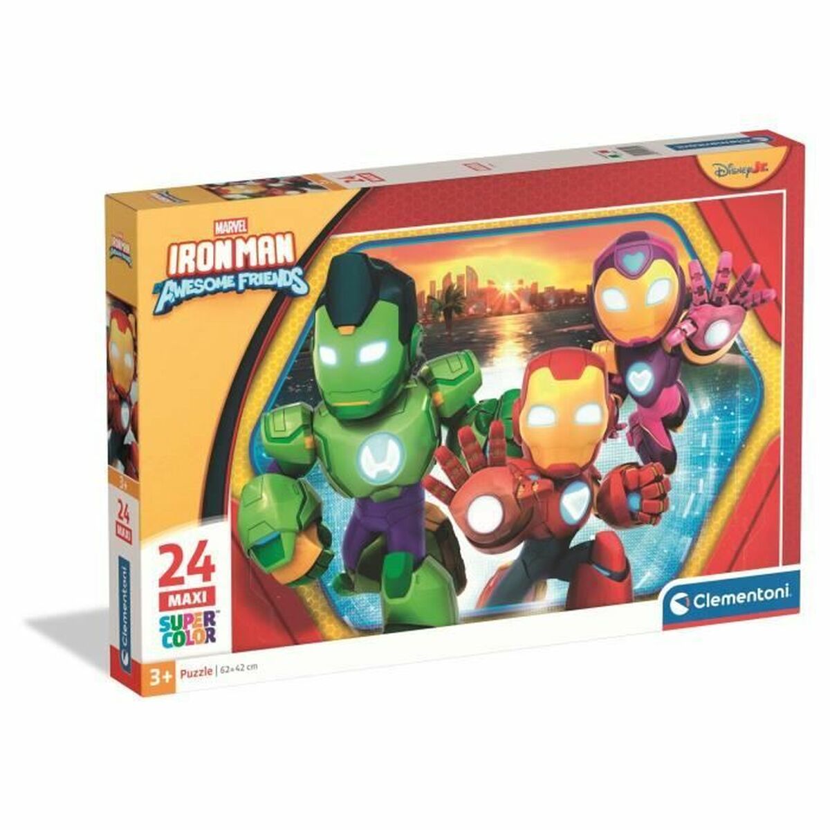 Puzzle Clementoni Maxi – Iron Man and his awesome friends 62 x 42 cm 24 Pieces