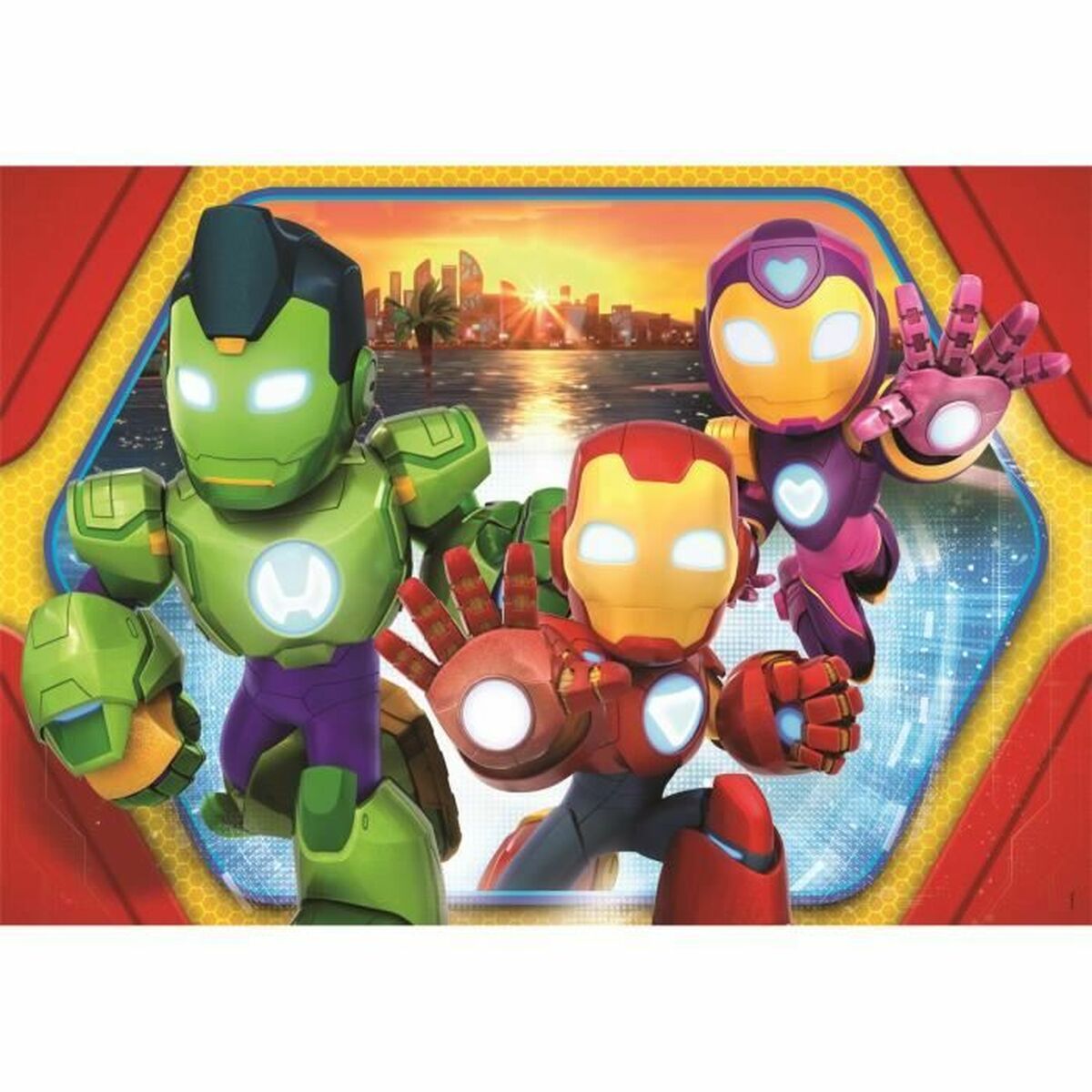 Puzzle Clementoni Maxi – Iron Man and his awesome friends 62 x 42 cm 24 Pieces