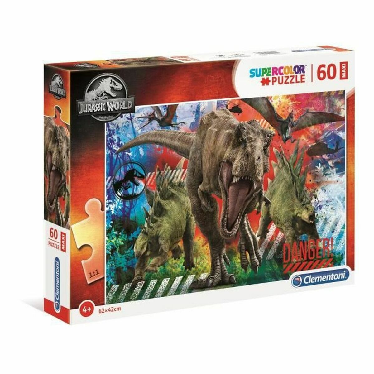 Puzzle Clementoni Jurassic World 68 x 48 cm 60 Pieces Puzzle Clementoni Jurassic World 68 x 48 cm 60 Pieces
