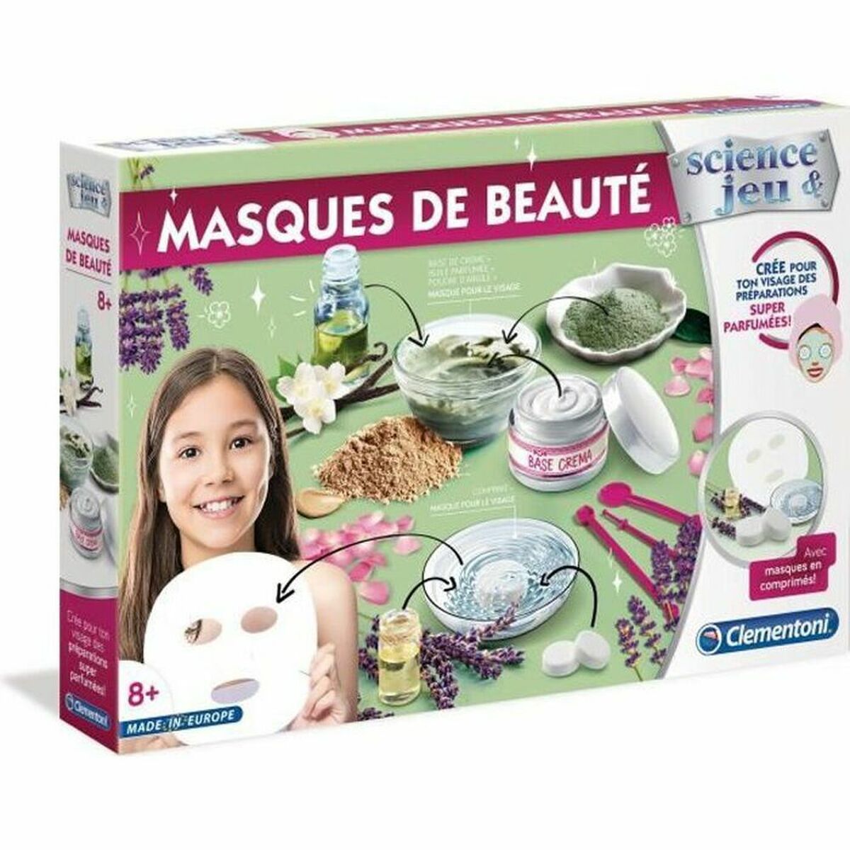 Children’s Make-up Set Clementoni Science & Jeu  Beauty masks (FR) Multicolour