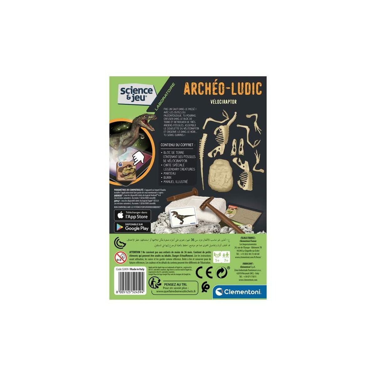 Dinosaur Clementoni Archo Ludic Vlociraptor