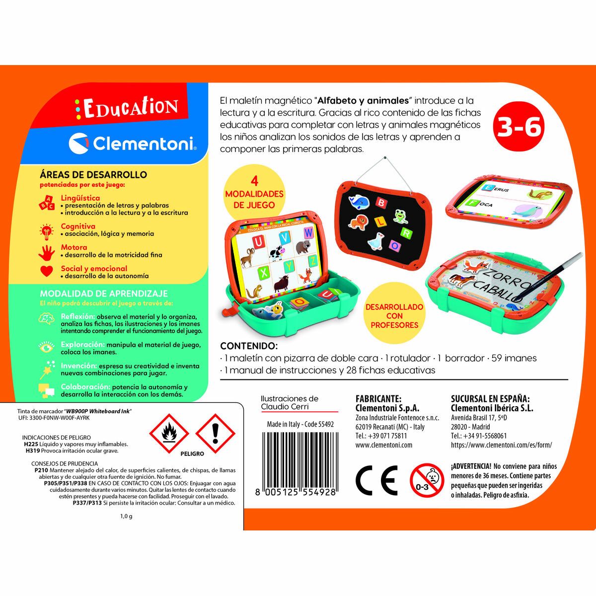Educational Game Clementoni 27,5 x 23 x 5 cm Magnetic