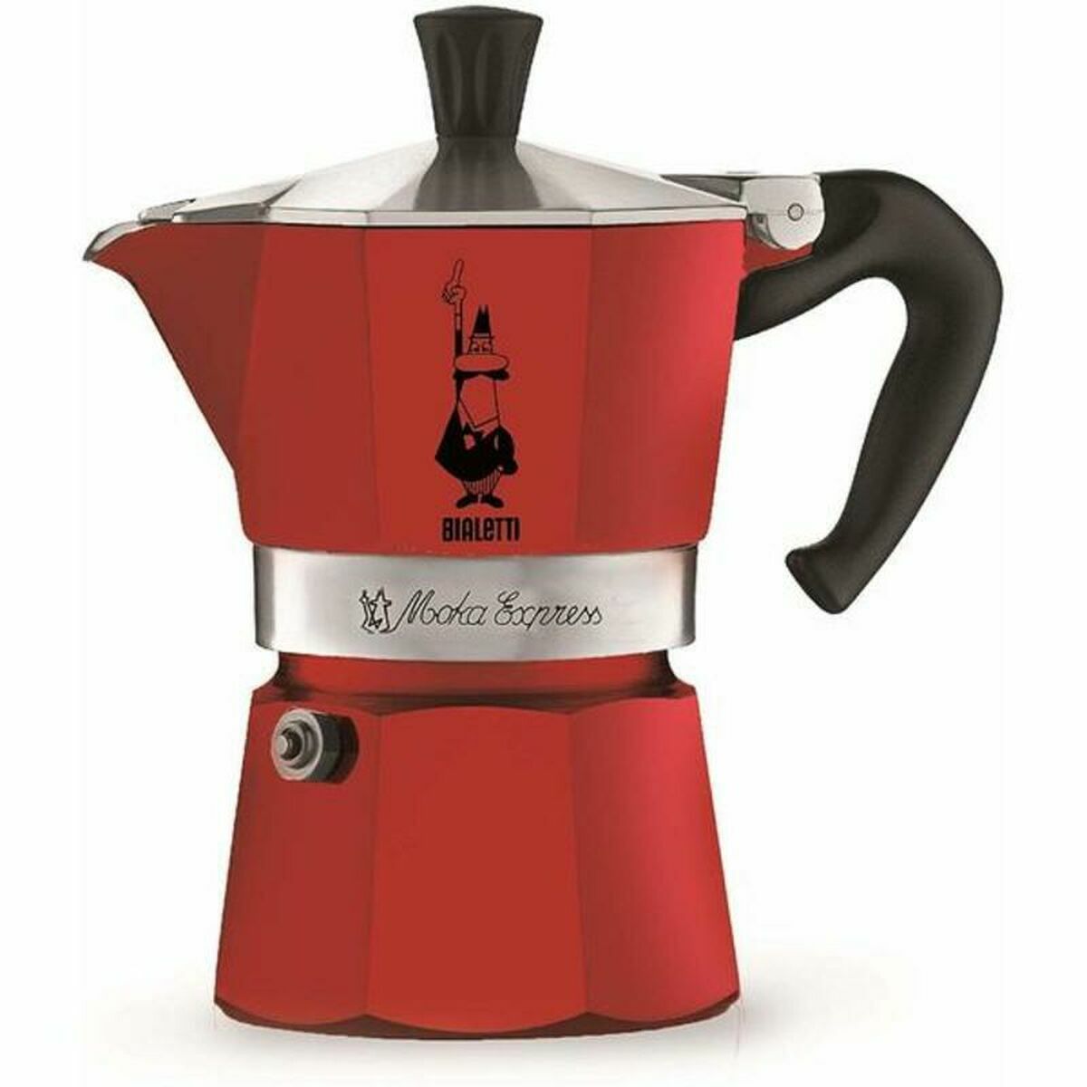 Italian Coffee Pot Bialetti 0004942/NP 3 Cups Red Aluminium Italian Coffee Pot Bialetti 0004942/NP 3 Cups Red Aluminium