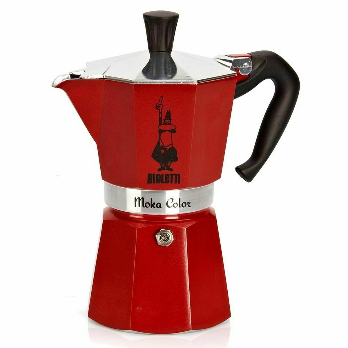 Italian Coffee Pot Bialetti 0004943/NP Red 6 Cups Italian Coffee Pot Bialetti 0004943/NP Red 6 Cups