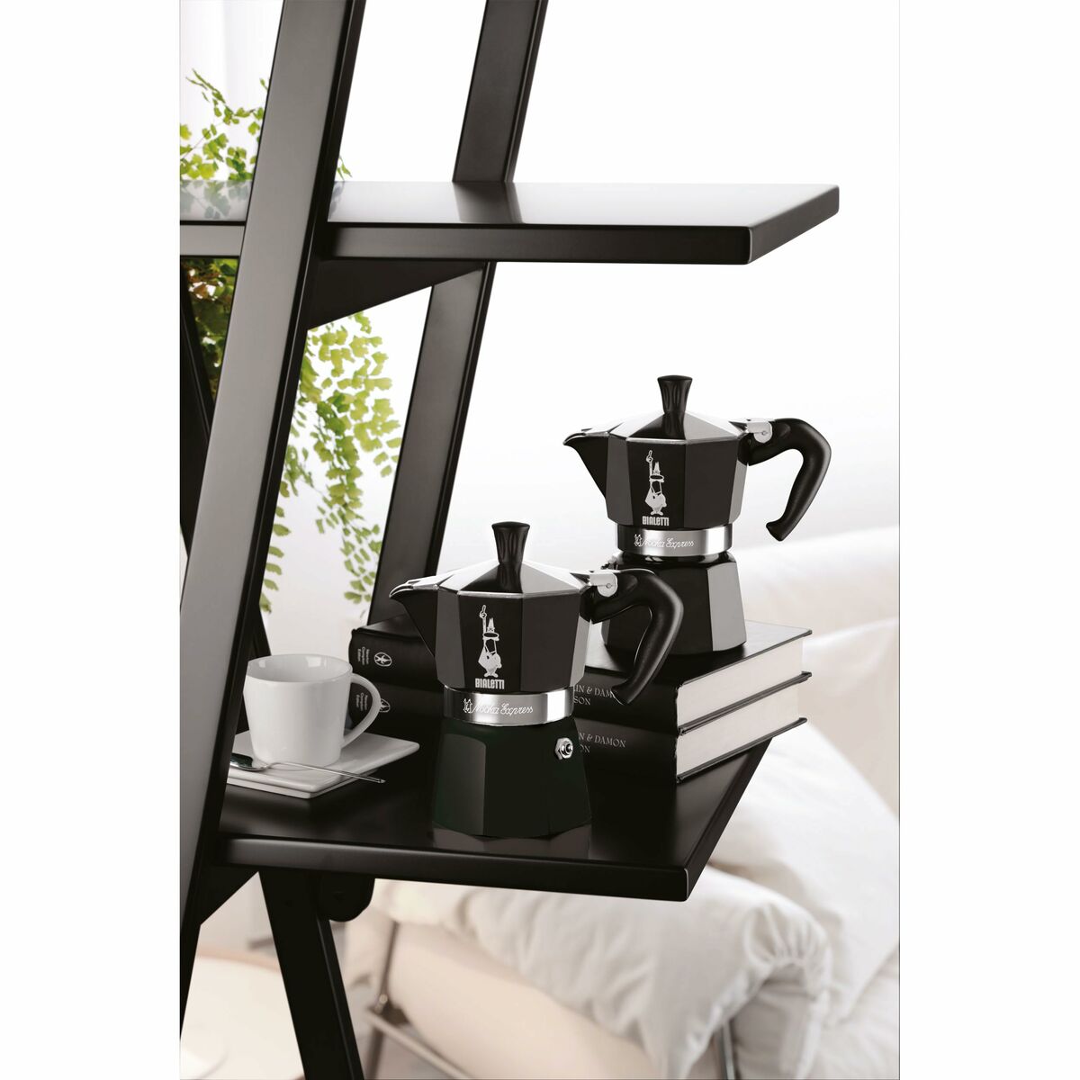 Italian Coffee Pot Bialetti Moka Express Black Aluminium 3 Cups
