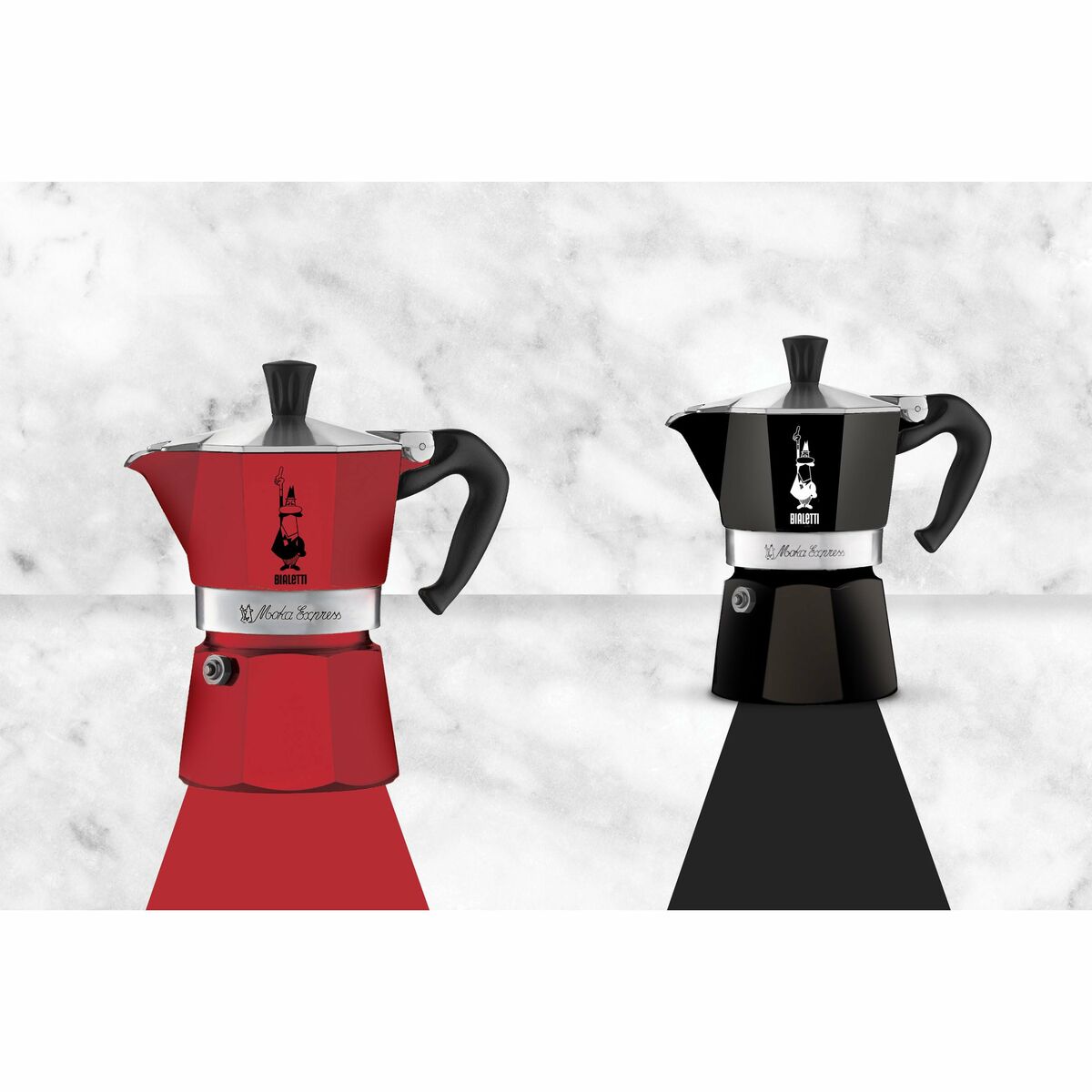 Italian Coffee Pot Bialetti Moka Express Black Aluminium 3 Cups