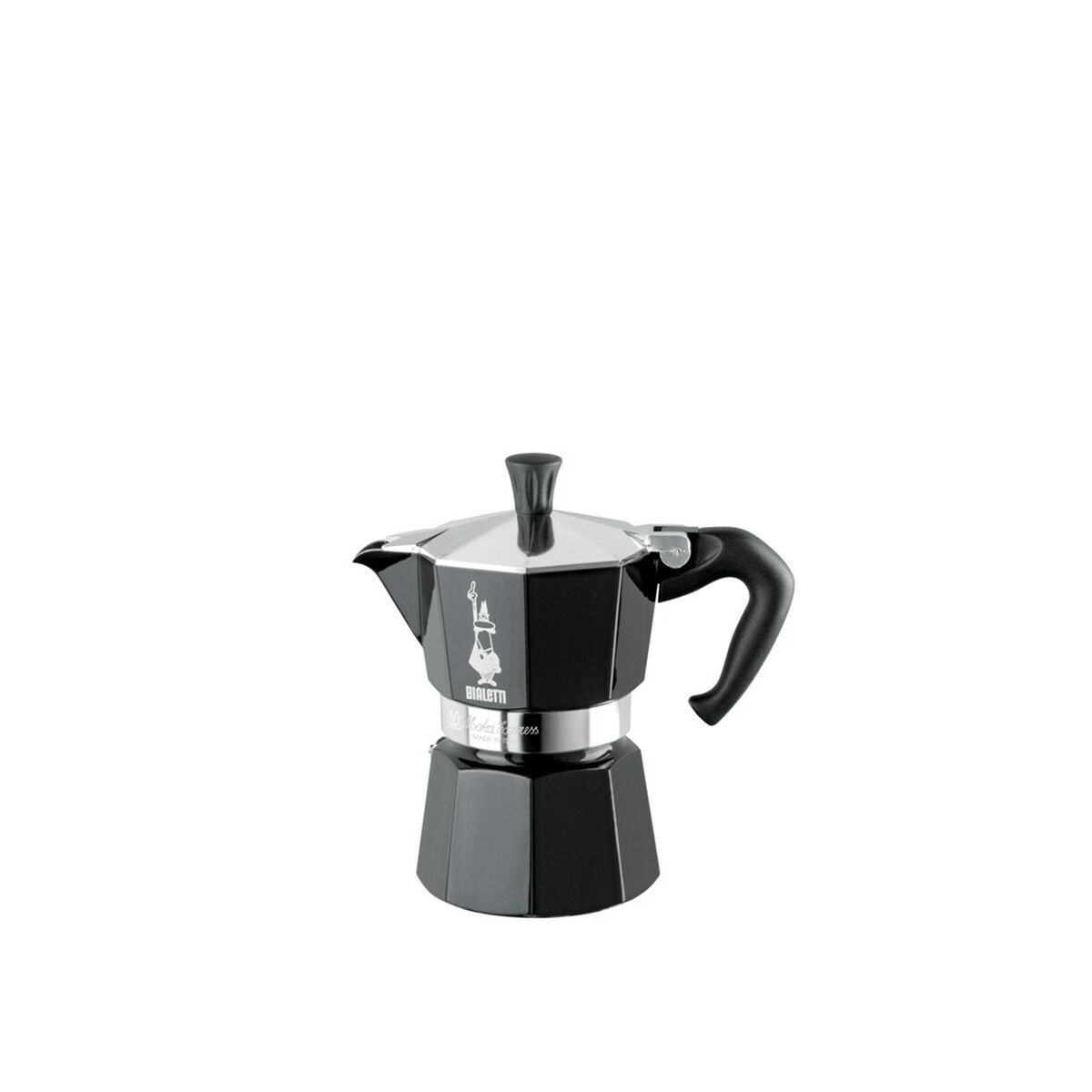 Italian Coffee Pot Bialetti Moka Express Black Aluminium 3 Cups