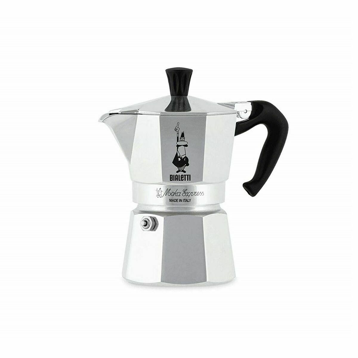 Italian Coffee Pot Bialetti Moka Express Aluminium 60 ml 1 Cup