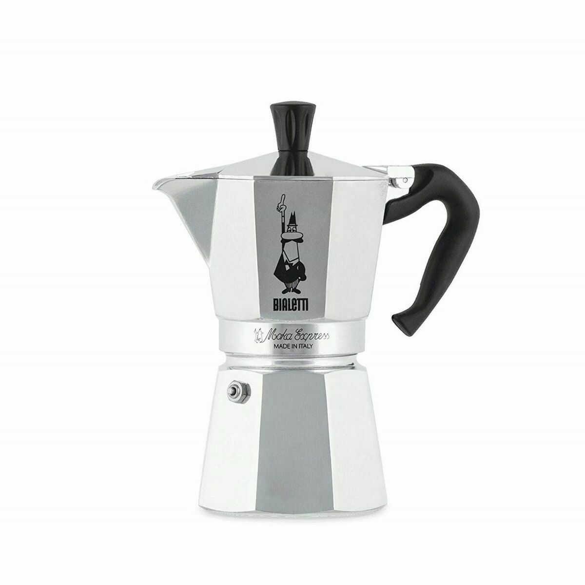 Italian Coffee Pot Bialetti 0001163 Silver Aluminium 6 Cups Italian Coffee Pot Bialetti 0001163 Silver Aluminium 6 Cups