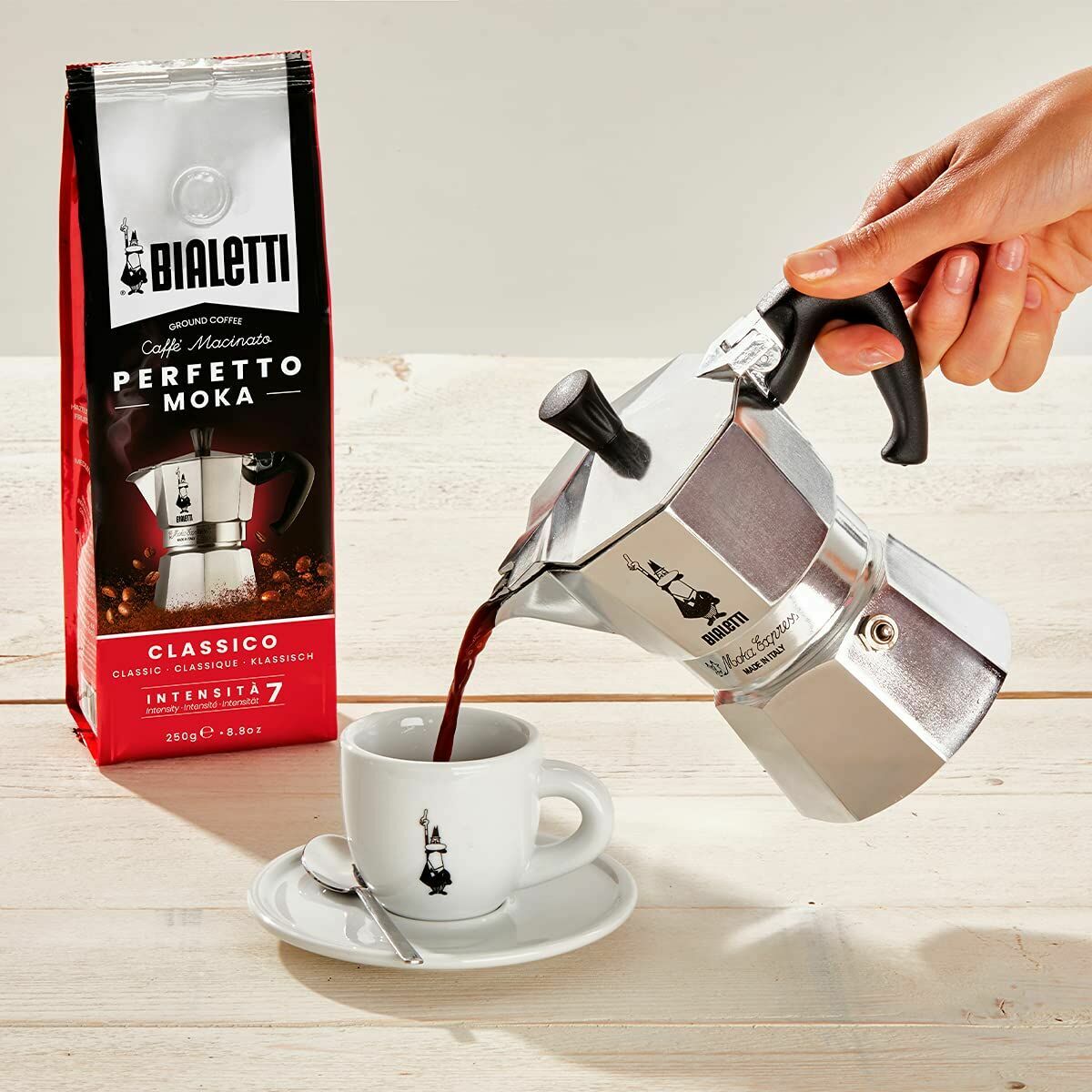 Italian Coffee Pot Bialetti 0001165/X4 Silver Metal Stainless steel Aluminium 1 L