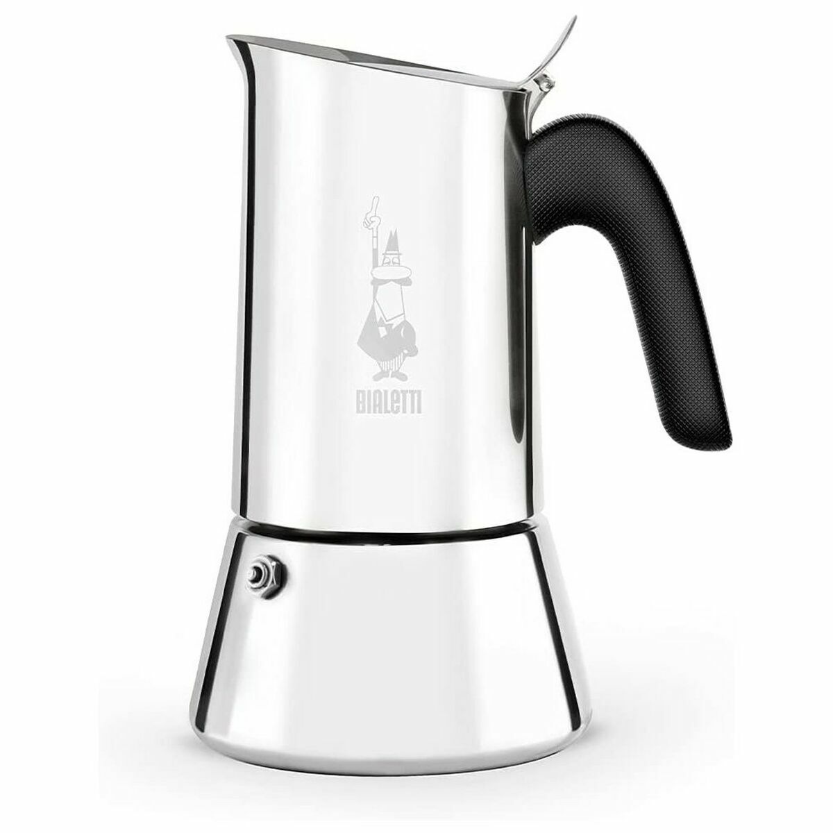 Italian Coffee Pot Bialetti NEW VENUS Silver Metal Stainless steel Italian Coffee Pot Bialetti NEW VENUS Silver Metal Stainless steel