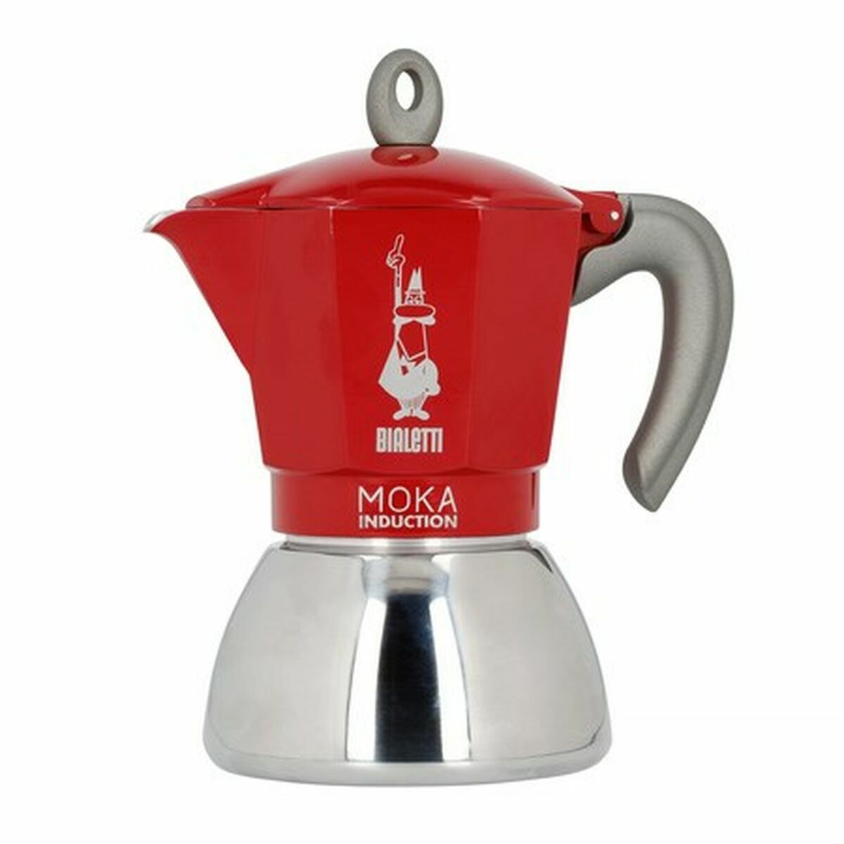 Italian Coffee Pot Bialetti 0006946/NP Red Metal Italian Coffee Pot Bialetti 0006946/NP Red Metal