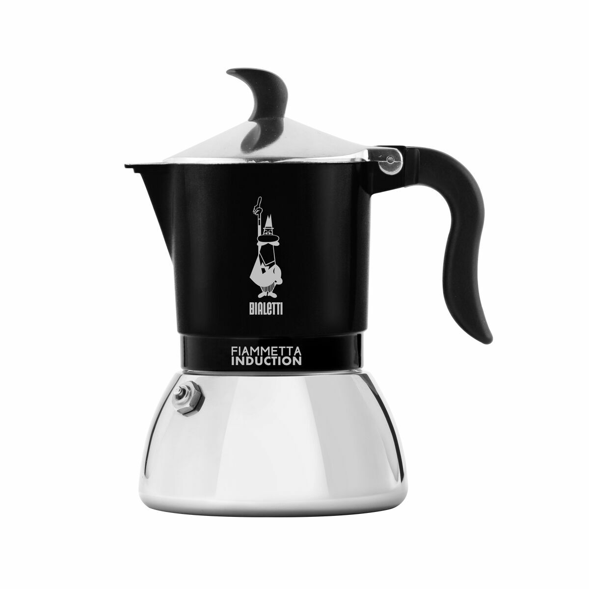 Italian Coffee Pot Bialetti FIAMMETTA Black Stainless steel 2 Cups Italian Coffee Pot Bialetti FIAMMETTA Black Stainless steel 2 Cups