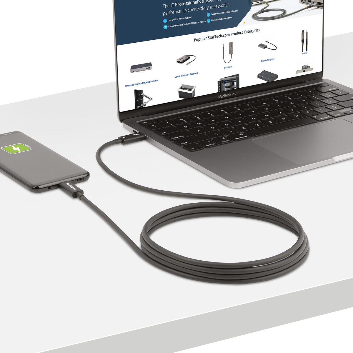 USB Cable Startech A40G2MB-TB4-CABLE Black 2 m