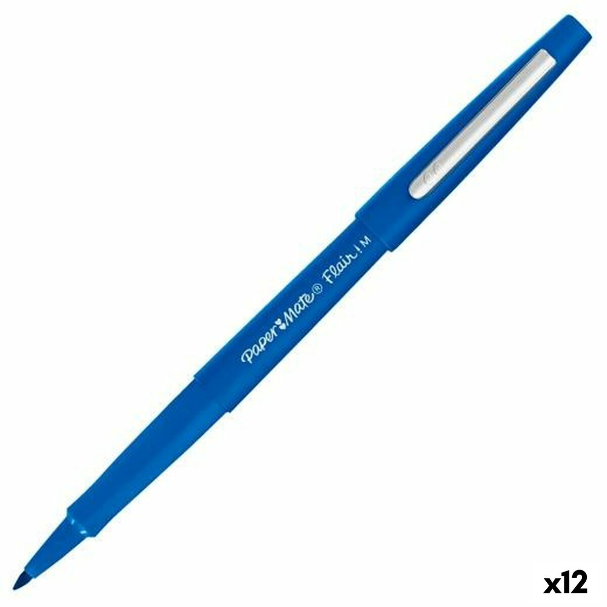 Felt-tip pens Paper Mate Flair! M Blue (12 Units) Felt-tip pens Paper Mate Flair! M Blue (12 Units)
