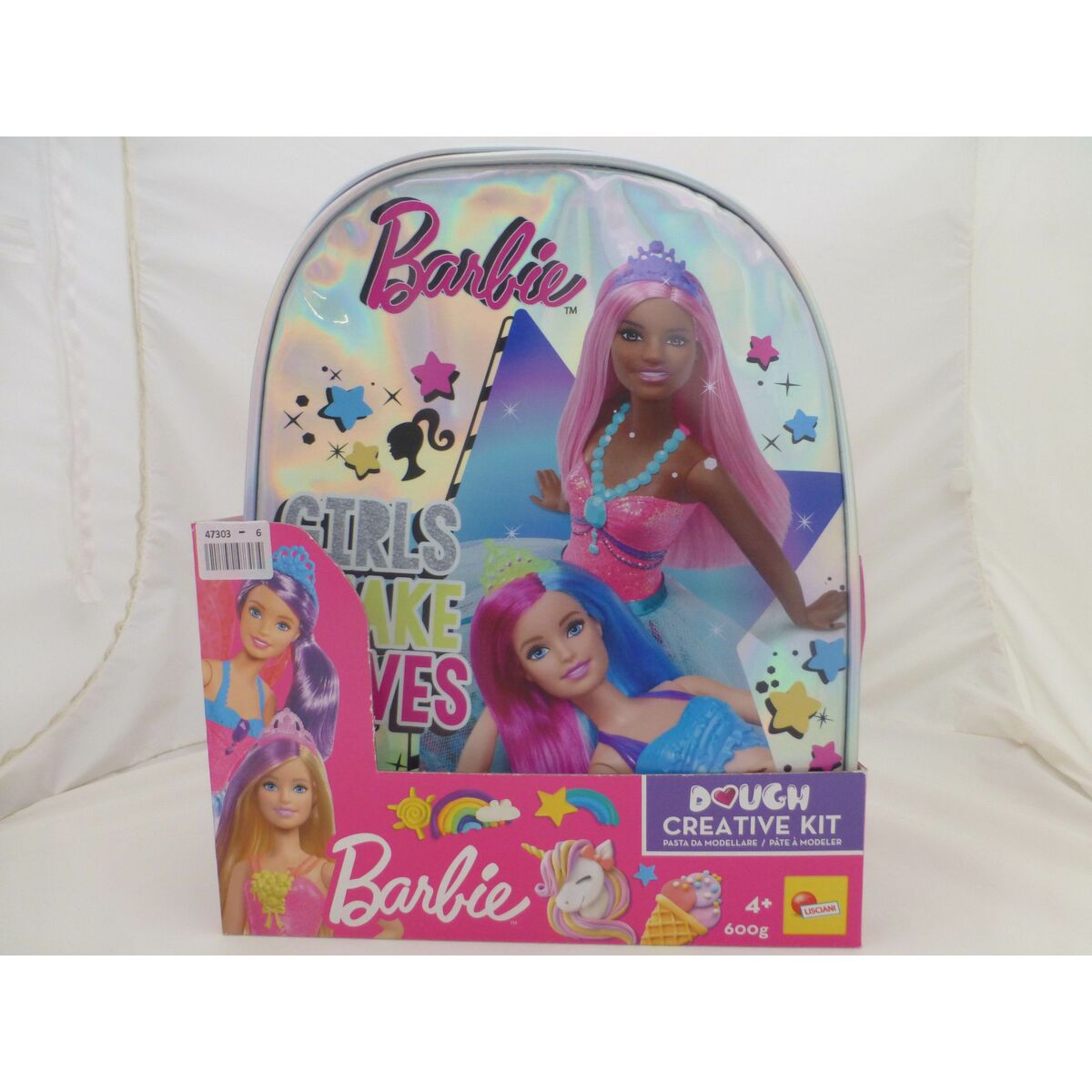 Creative Modelling Clay Game Barbie Fashion Rucksack 14 Pieces 600 g