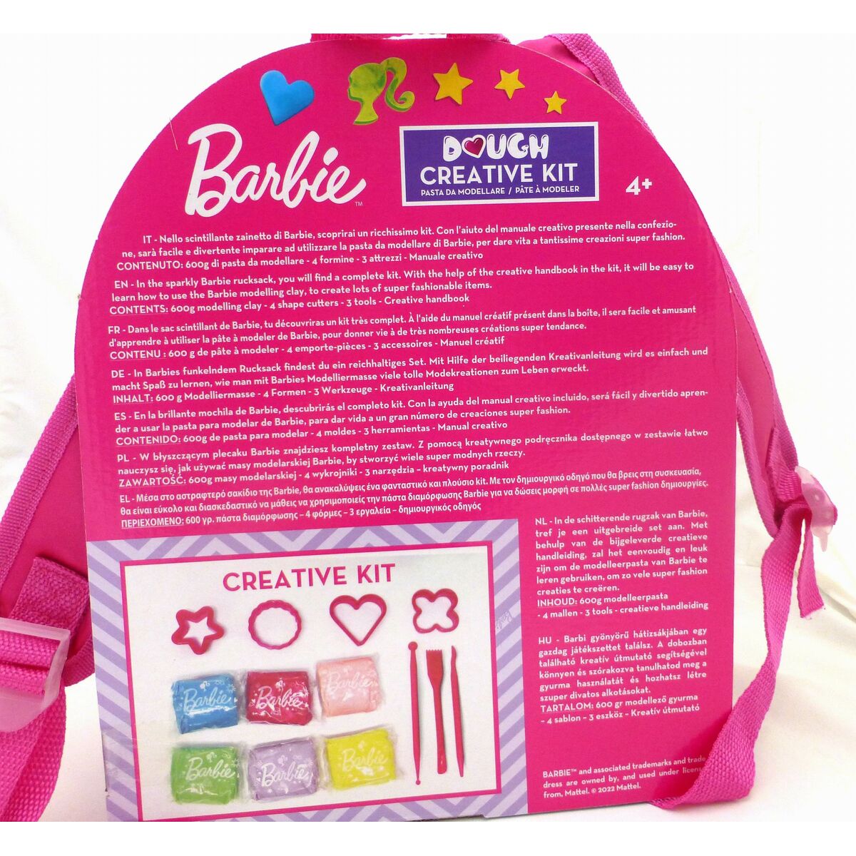 Creative Modelling Clay Game Barbie Fashion Rucksack 14 Pieces 600 g