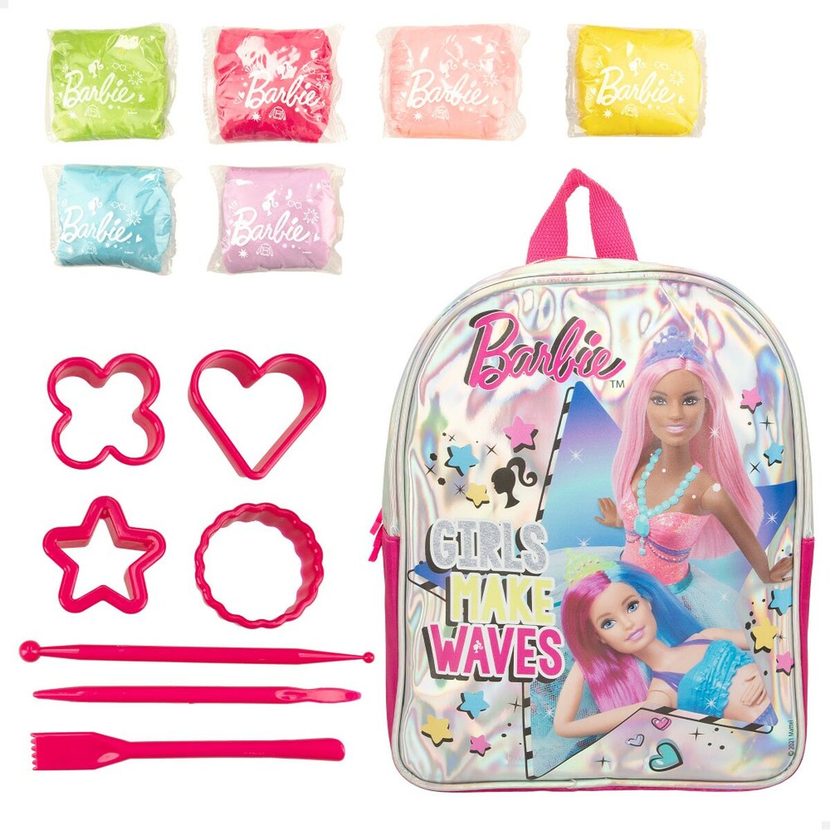Creative Modelling Clay Game Barbie Fashion Rucksack 14 Pieces 600 g Creative Modelling Clay Game Barbie Fashion Rucksack 14 Pieces 600 g