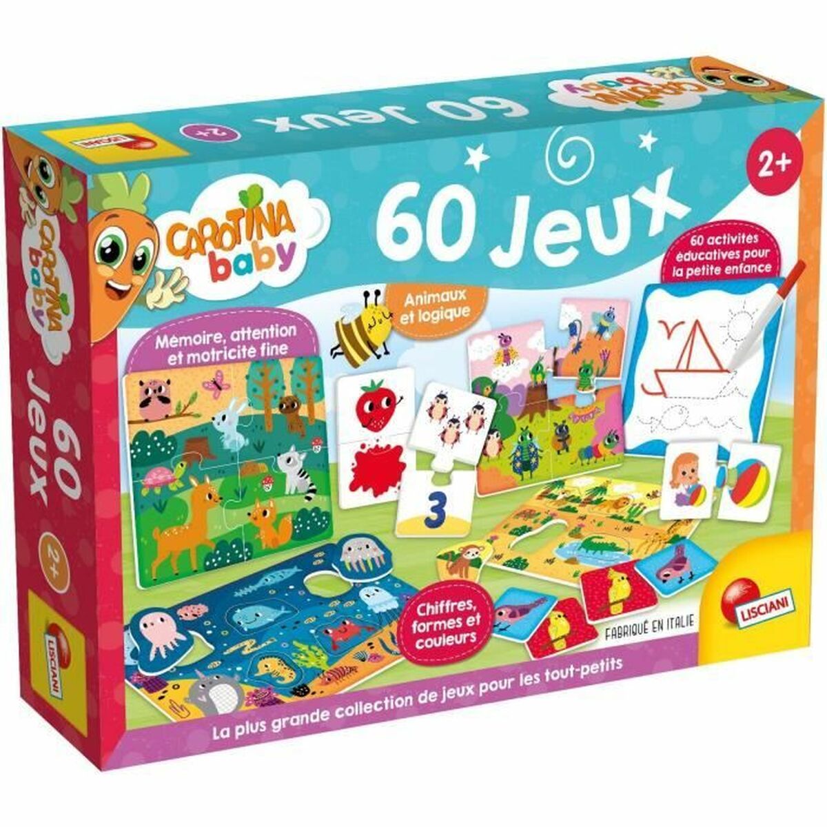 Educational Game Lisciani Giochi Carotina Baby 60 Jeux (FR) Educational Game Lisciani Giochi Carotina Baby 60 Jeux (FR)
