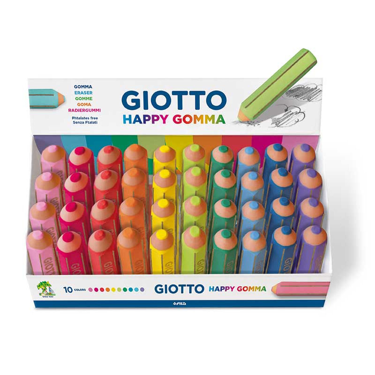 Eraser Giotto Happy Gomma Multicolour 40 Pieces Eraser Giotto Happy Gomma Multicolour 40 Pieces