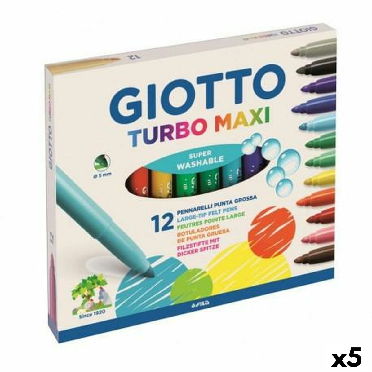 Felt-tip pens Giotto (5 Units) Felt-tip pens Giotto (5 Units)