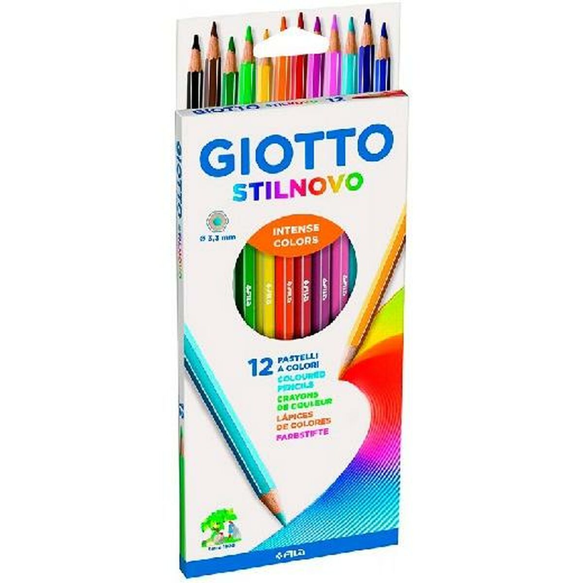 Colouring pencils Giotto Stilnovo Multicolour 12 Pieces Colouring pencils Giotto Stilnovo Multicolour 12 Pieces