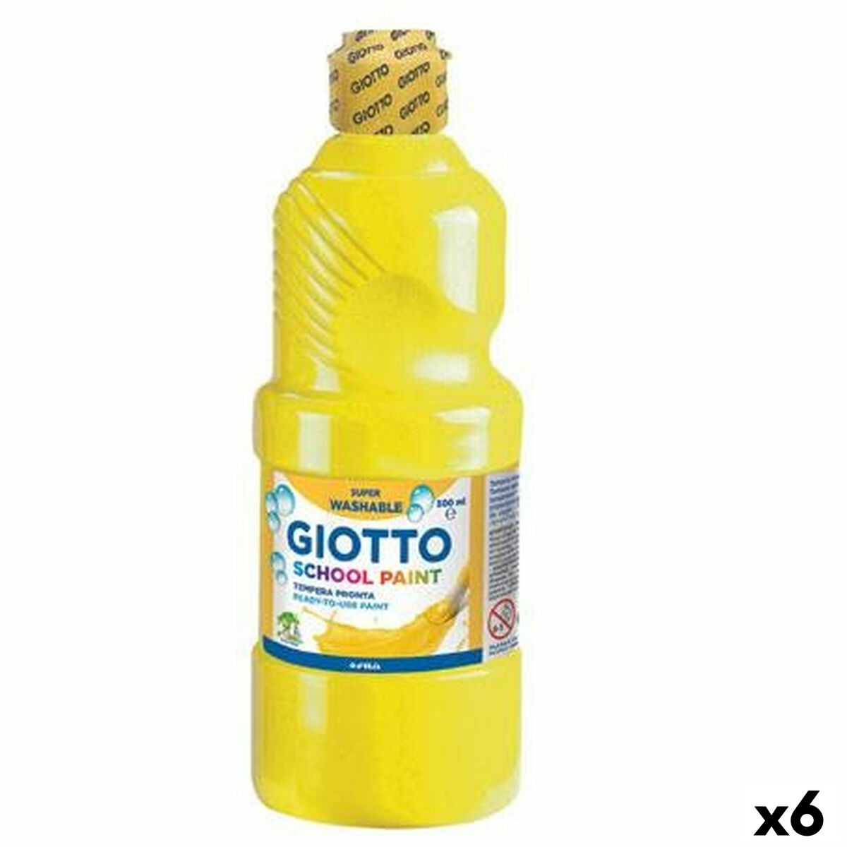 Tempera Giotto School Yellow 500 ml Washable (6 Units) Tempera Giotto School Yellow 500 ml Washable (6 Units)