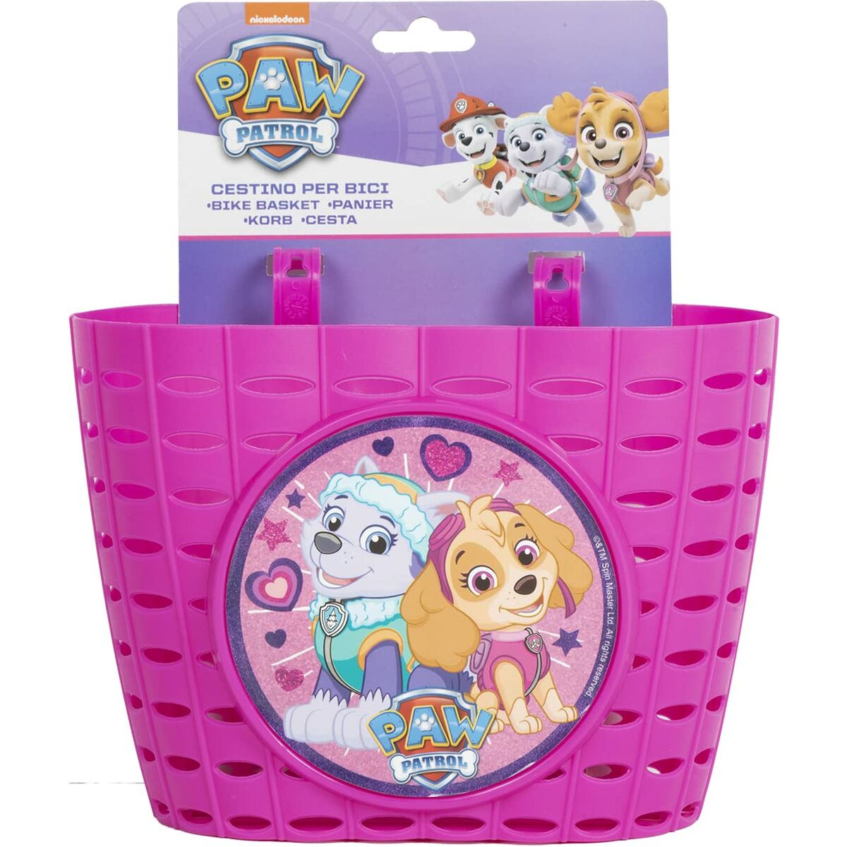 Children’s Bike Basket The Paw Patrol Pink