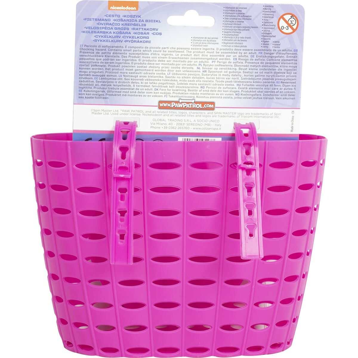 Children’s Bike Basket The Paw Patrol Pink