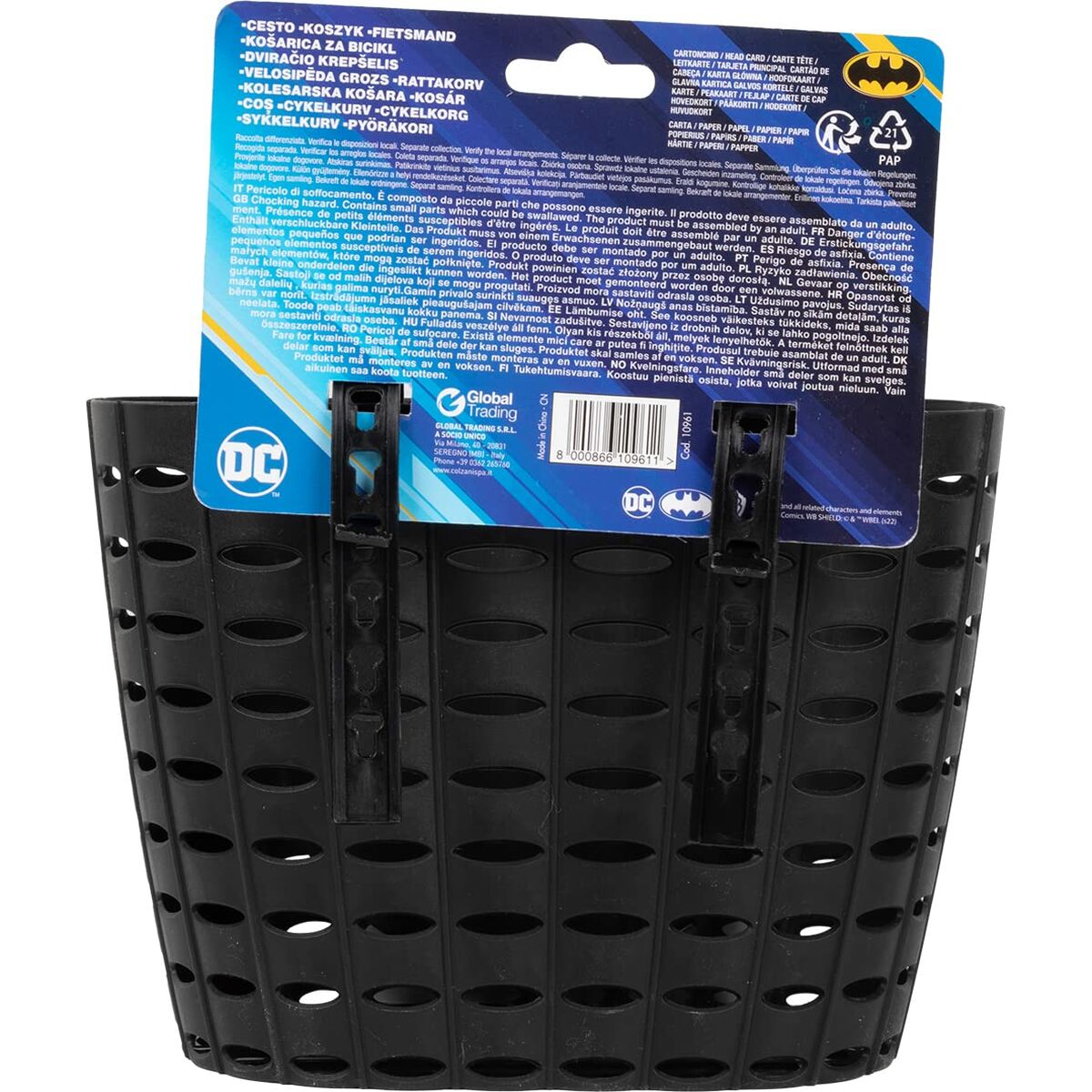 Children’s Bike Basket Batman CZ10961 Black/Yellow