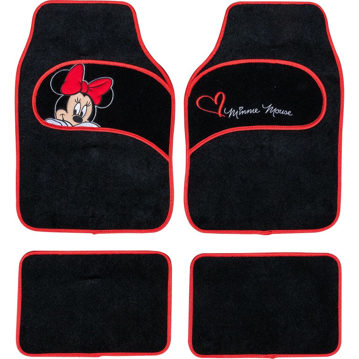 Car Floor Mat Set Minnie Mouse CZ10339 Black/Red Car Floor Mat Set Minnie Mouse CZ10339 Black/Red