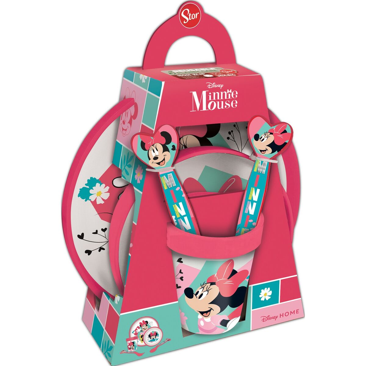 Childrens Dinner Set Minnie Mouse CZ11307 Pink 5 Pieces