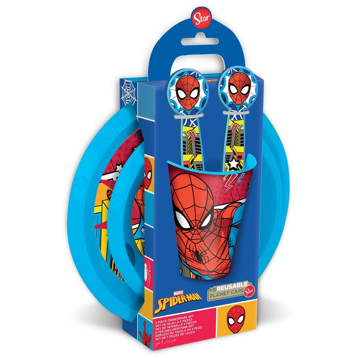 Childrenâs Dinner Set Spider-Man CZ11313 Plastic (5 Pieces) Childrenâs Dinner Set Spider-Man CZ11313 Plastic (5 Pieces)