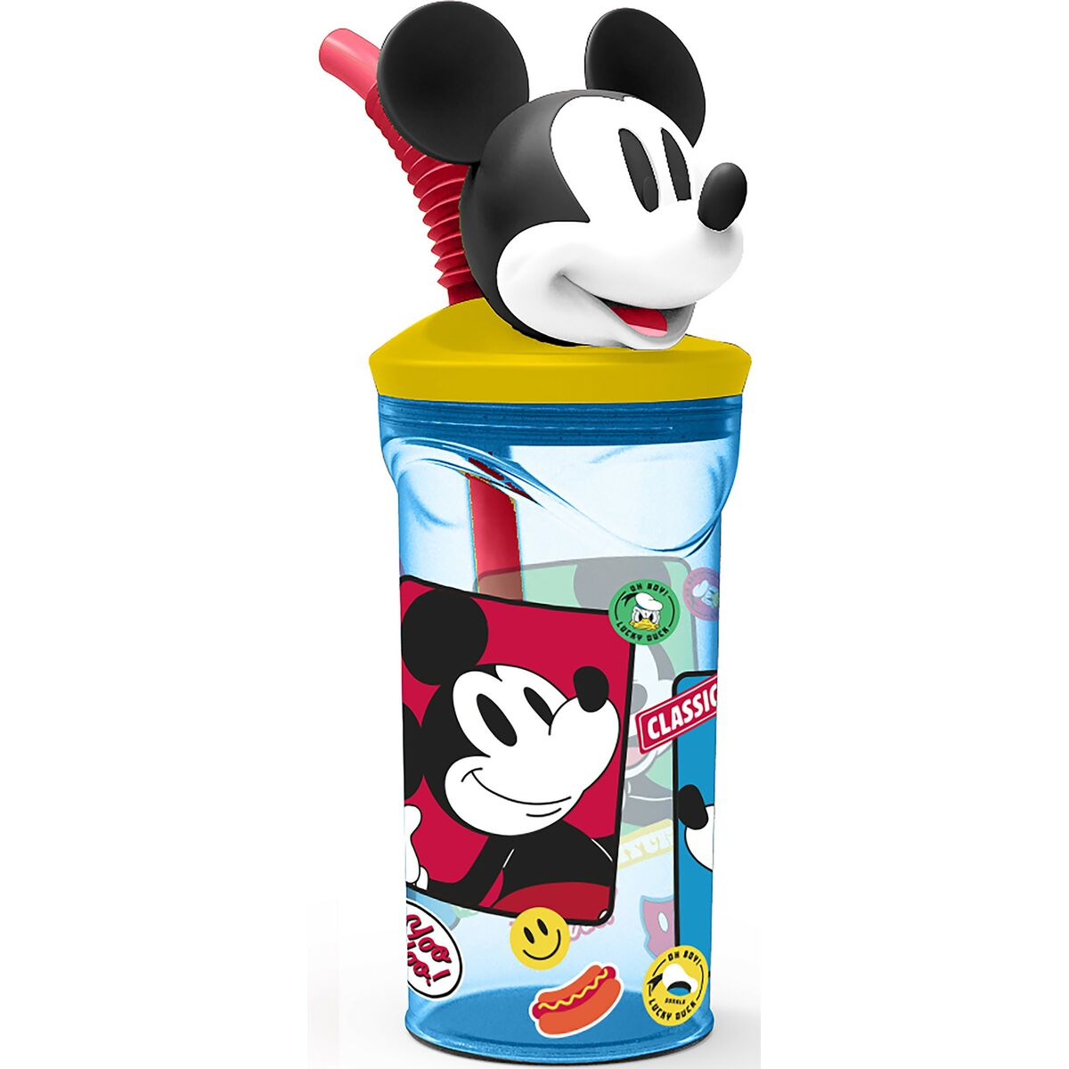 Cup with Straw Mickey Mouse CZ11336 3D Blue Cup with Straw Mickey Mouse CZ11336 3D Blue