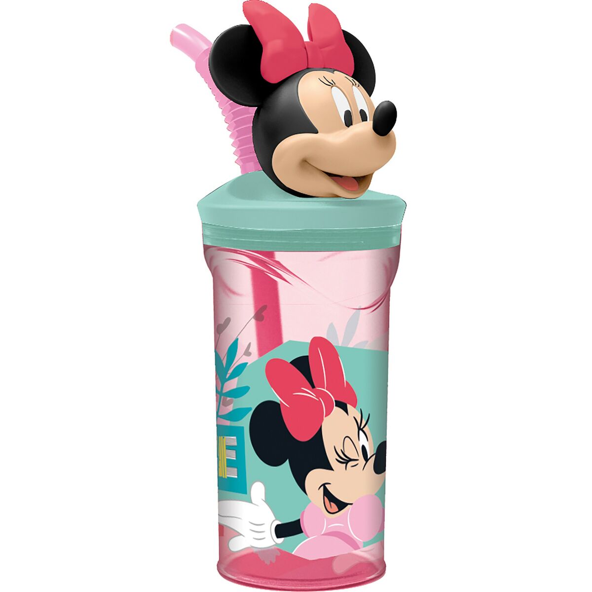 Cup with Straw Minnie Mouse CZ11337 Pink 360 ml 3D Cup with Straw Minnie Mouse CZ11337 Pink 360 ml 3D