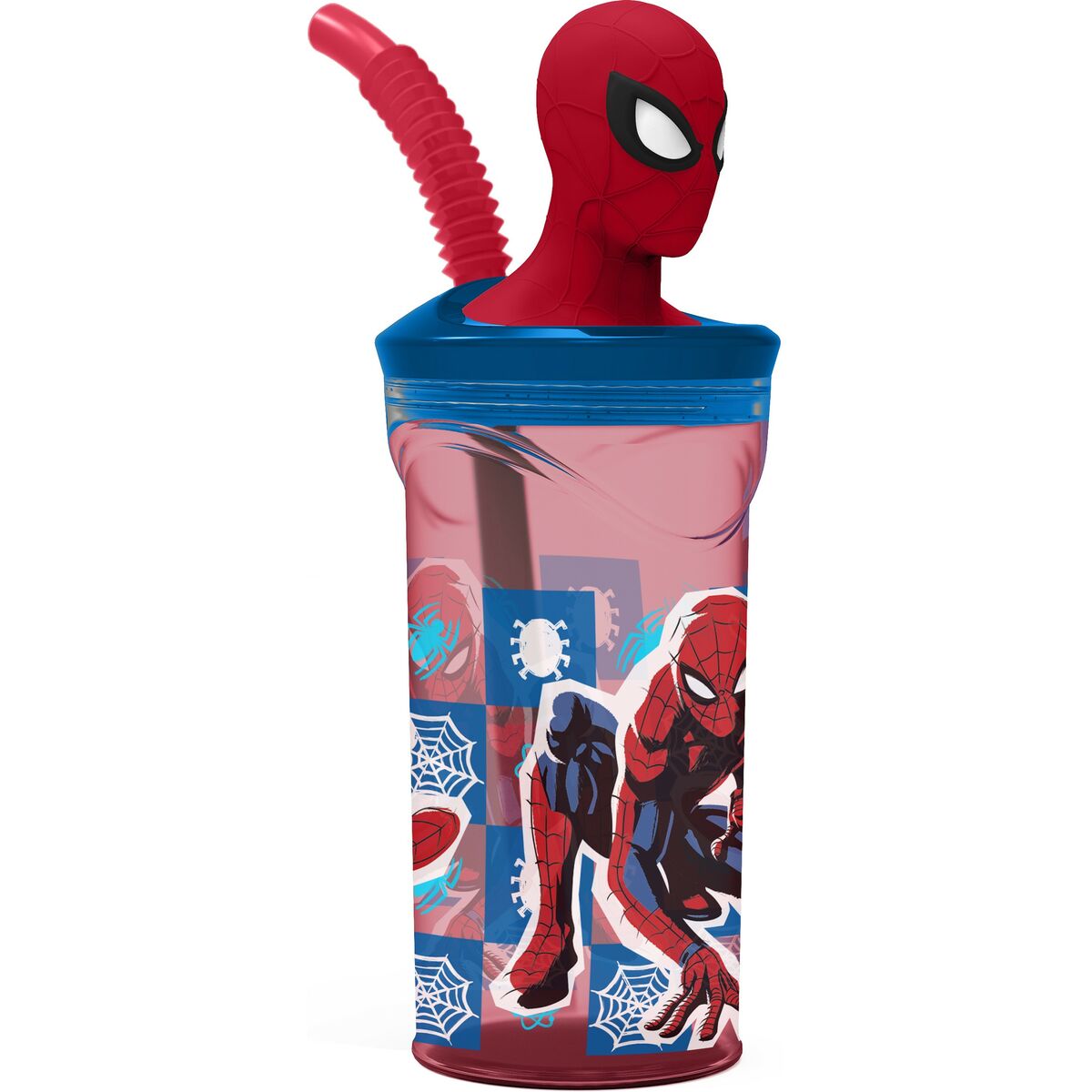 Cup with Straw Spider-Man CZ11338 3D Cup with Straw Spider-Man CZ11338 3D