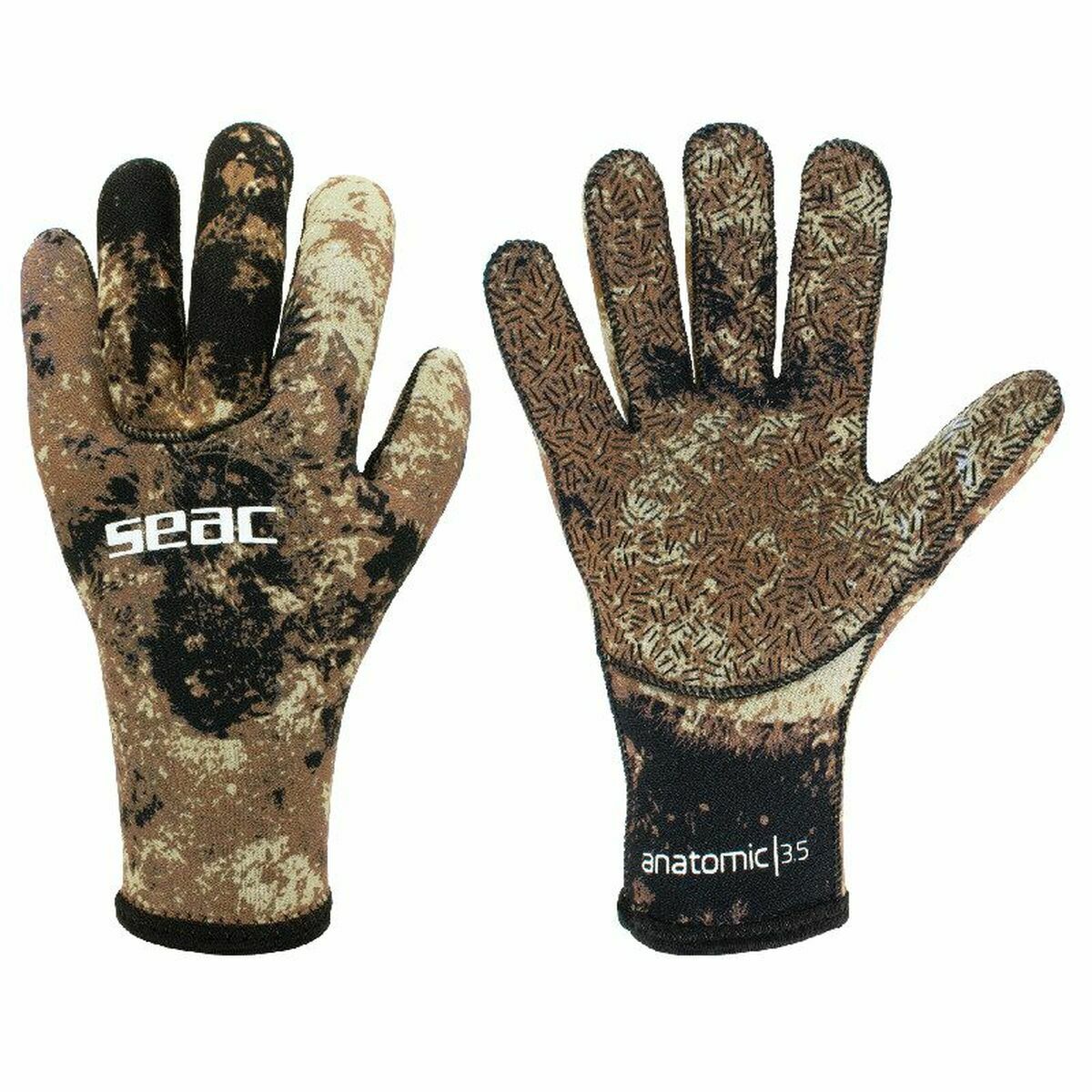 Fishing gloves Seac Seac Camo 3,5 MM Brown Fishing gloves Seac Seac Camo 3,5 MM Brown