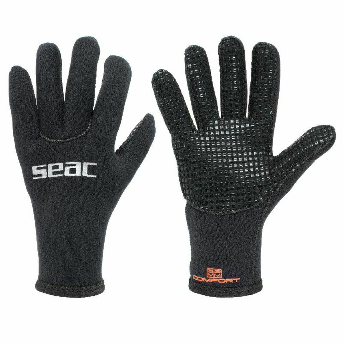 Diving gloves Seac Seac Comfort 3 MM Black Diving gloves Seac Seac Comfort 3 MM Black