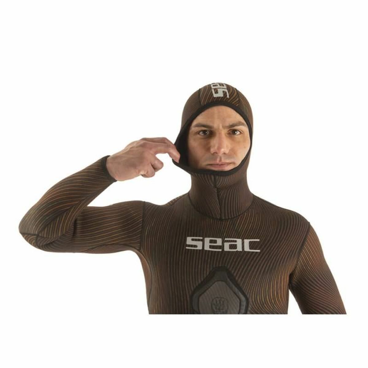 Neoprene Jacket Seac Alga Brown Men