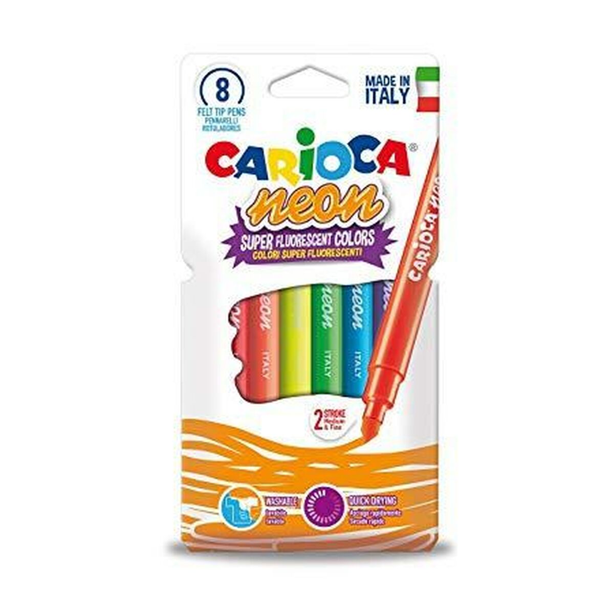 Fluorescent Marker Set Carioca Neon Multicolour (24 Units)