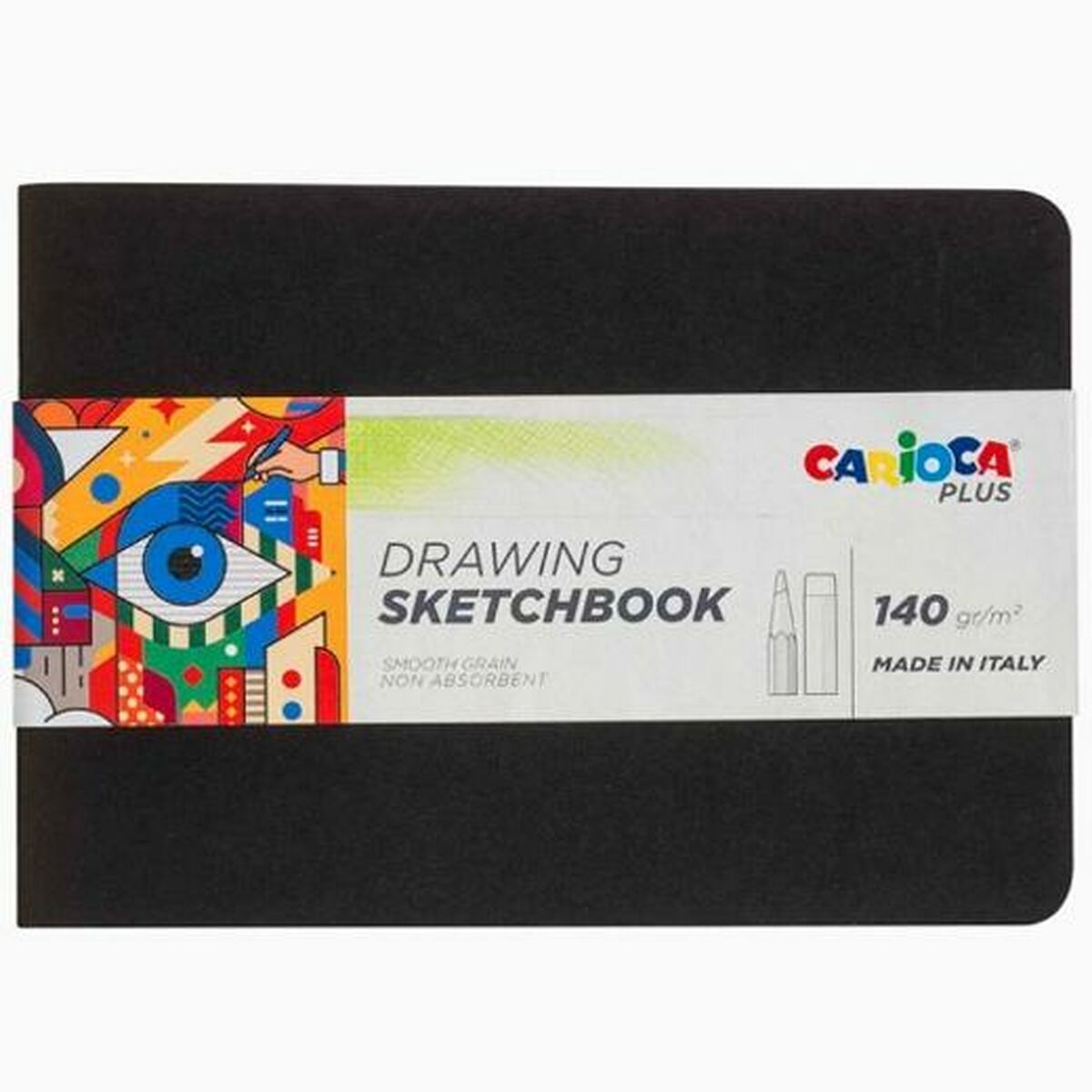 Drawing Pad Carioca SKETCHBOOK Black A5 20 Sheets (20 Units)