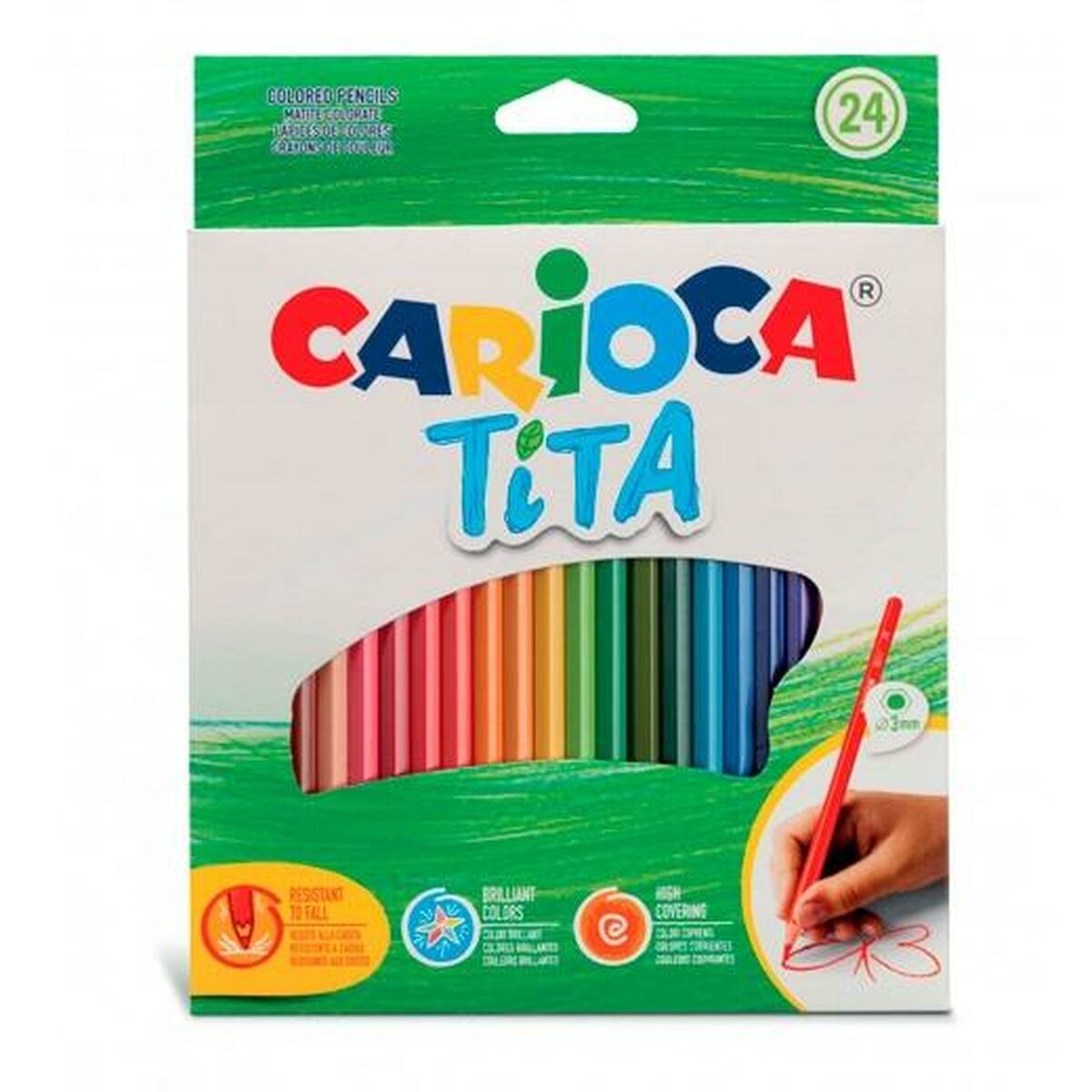 Colouring pencils Carioca Tita Multicolour 24 Pieces (6 Units)