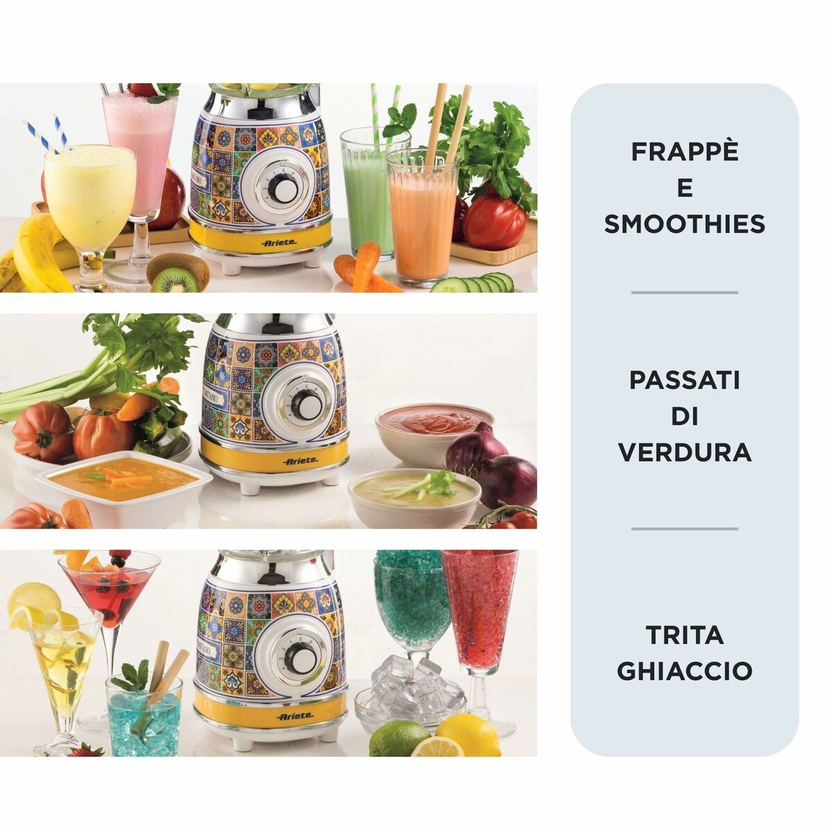 Cup Blender Ariete 583 POSITANO 1000 W Yellow 1,5 L