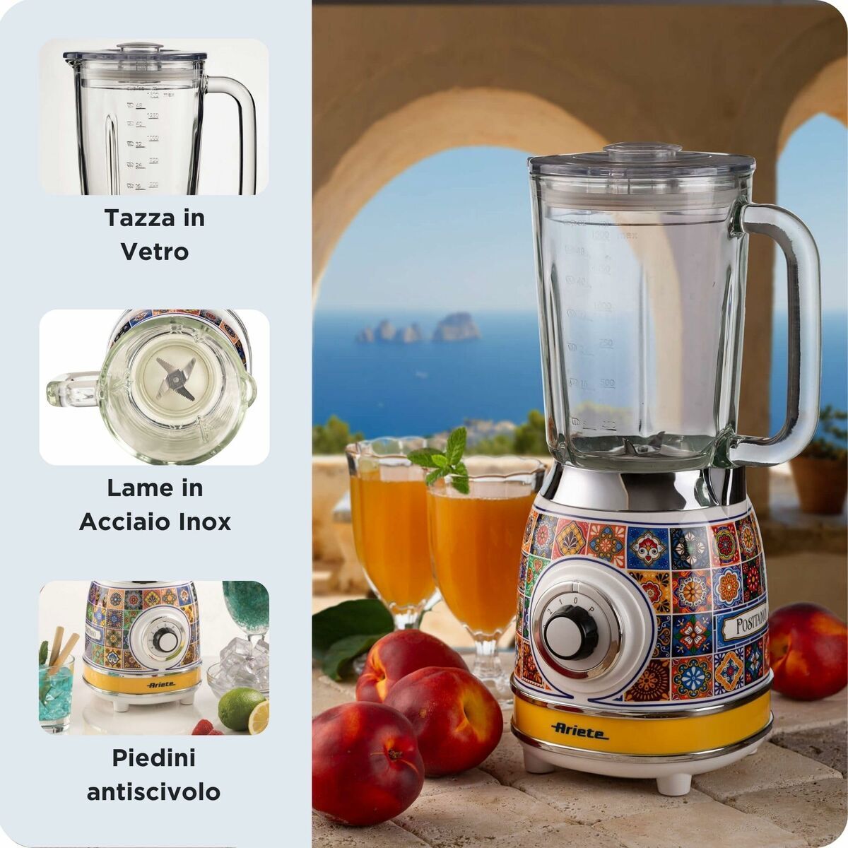 Cup Blender Ariete 583 POSITANO 1000 W Yellow 1,5 L
